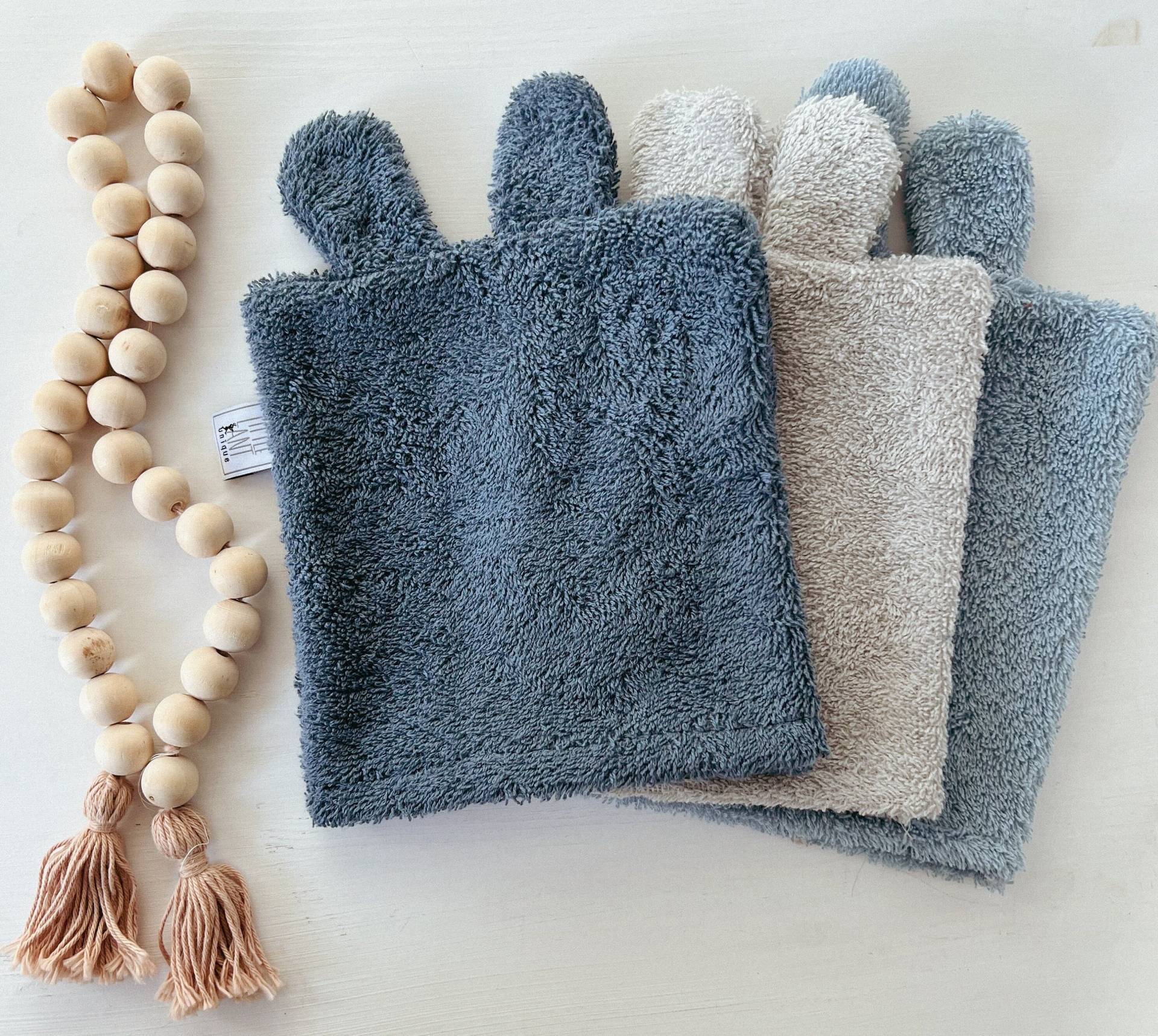 Waschlappen 3Er Pack Indigoblau, Grau Und Himmelblau Waschlappen 3Er Pack Indigoblau, Grau Und Himmelblau von Etsy - LittleANTunique