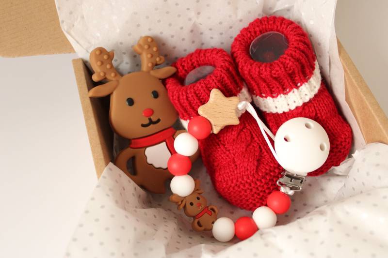 Weihnachten Baby-Geschenk-Box Personalisiertes Baby-Geschenk-Set Rentier-Baby-Geschenk Weihnachtsbaby-Booties Mein 1.weihnachtsgeschenk-Set von Etsy - LittleDuckyuk