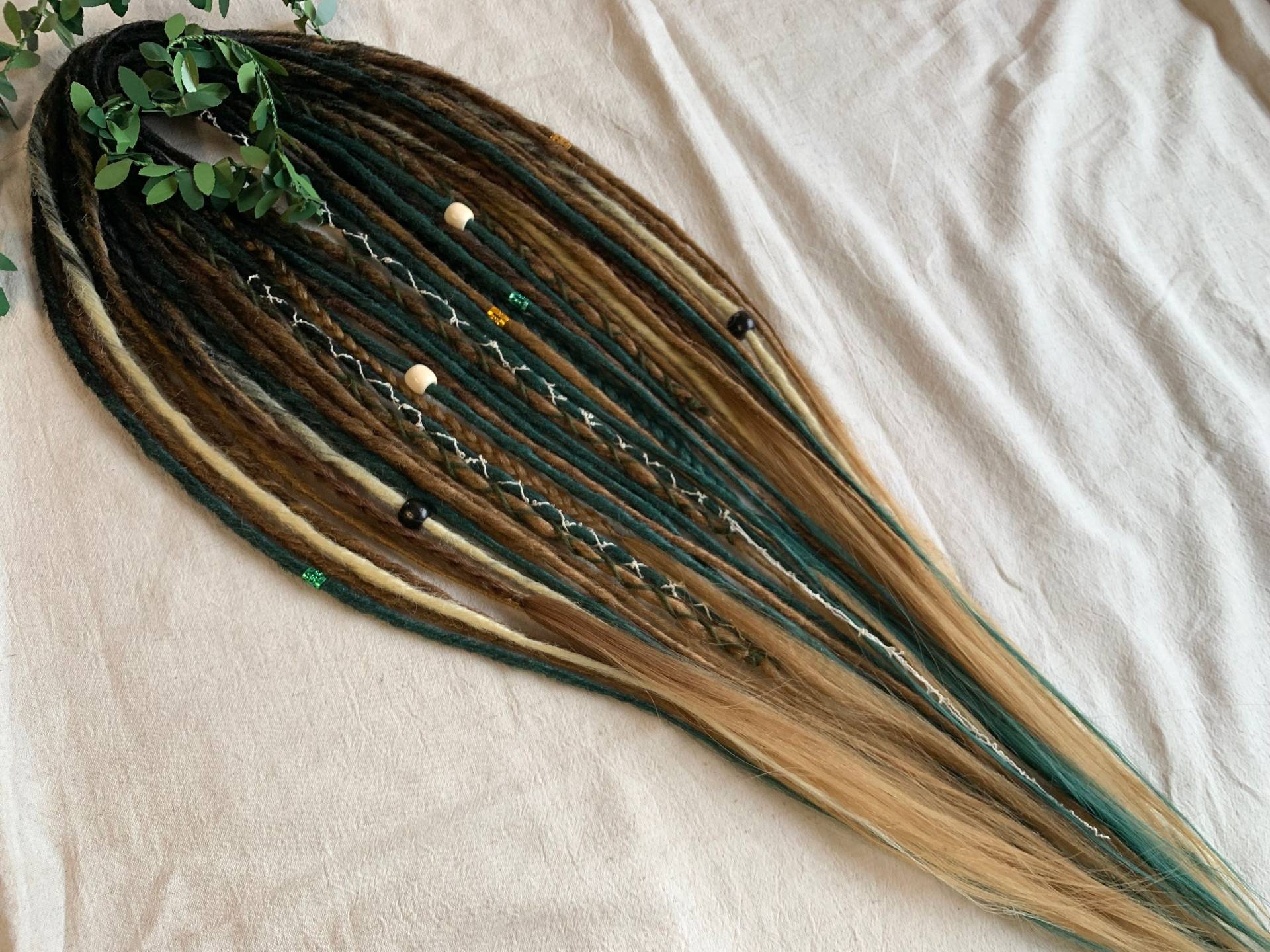 Deep Forest | Smooth Custom Made Dreadlocks Extensions Synthetic Dreads Partial Or Full Set |Brown Blond Lightblond Seagreen Black Ombre von Etsy - LivanaDreadart