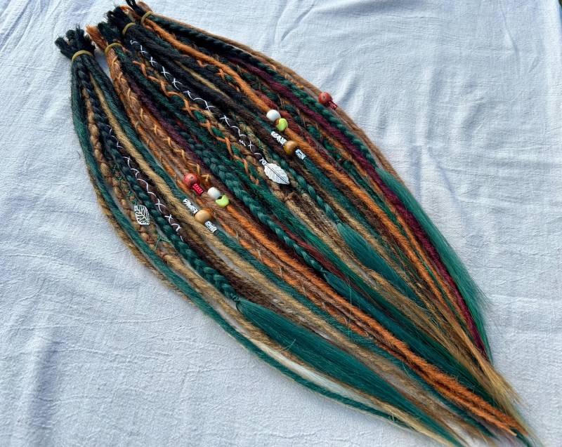 Forest Fairy | Se Or De Dreadlocks Extensions Synthetic Dreads Partial Full Sets Orange Ginger Copper Darkcopper Brown Green von Etsy - LivanaDreadart