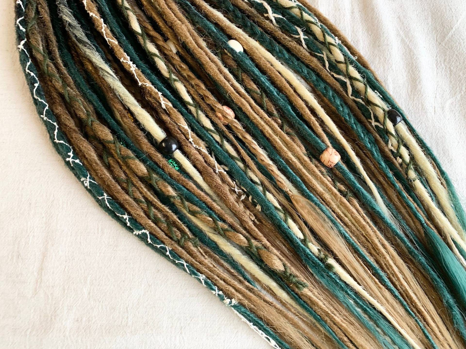 Forest Feeling | Custom Made Dreadlocks Extensions Synthetic Dreads Partial Or Full Sets |Brown Blond Lightblond Seagreen Black Ombre von Etsy - LivanaDreadart