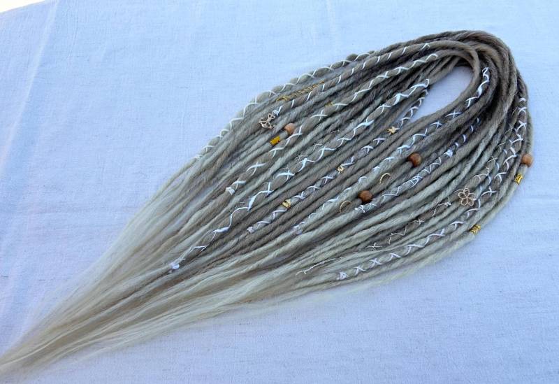 Soft Blondie | Se Or De Synthetic Dreads Custom Made Partial Sets Blonde Bleached Platinum Natural Grey von Etsy - LivanaDreadart