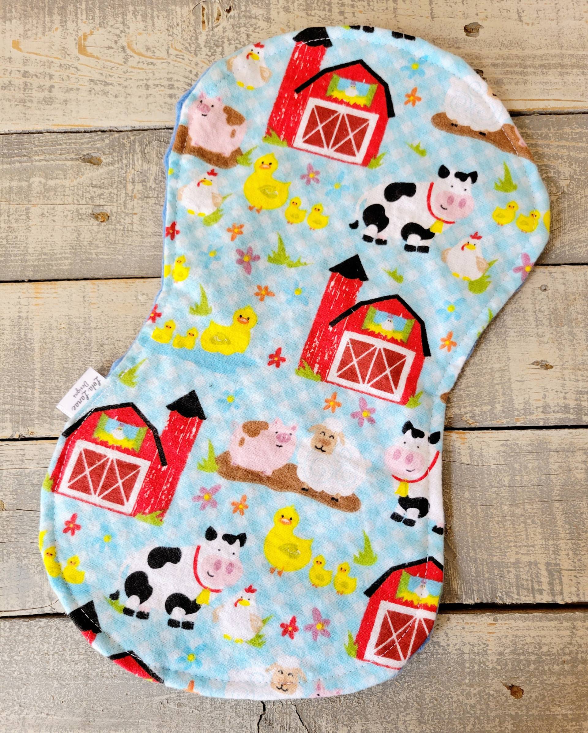 Bauernhof Tiere Leinen Baumwolle Und Minky Baby Tuch Weicher Burp Rag Western Junge Mädchen Shower Geschenk Southwest Kuh Schwein Huhn Ente von Etsy - LolaLanaeDesignsCo