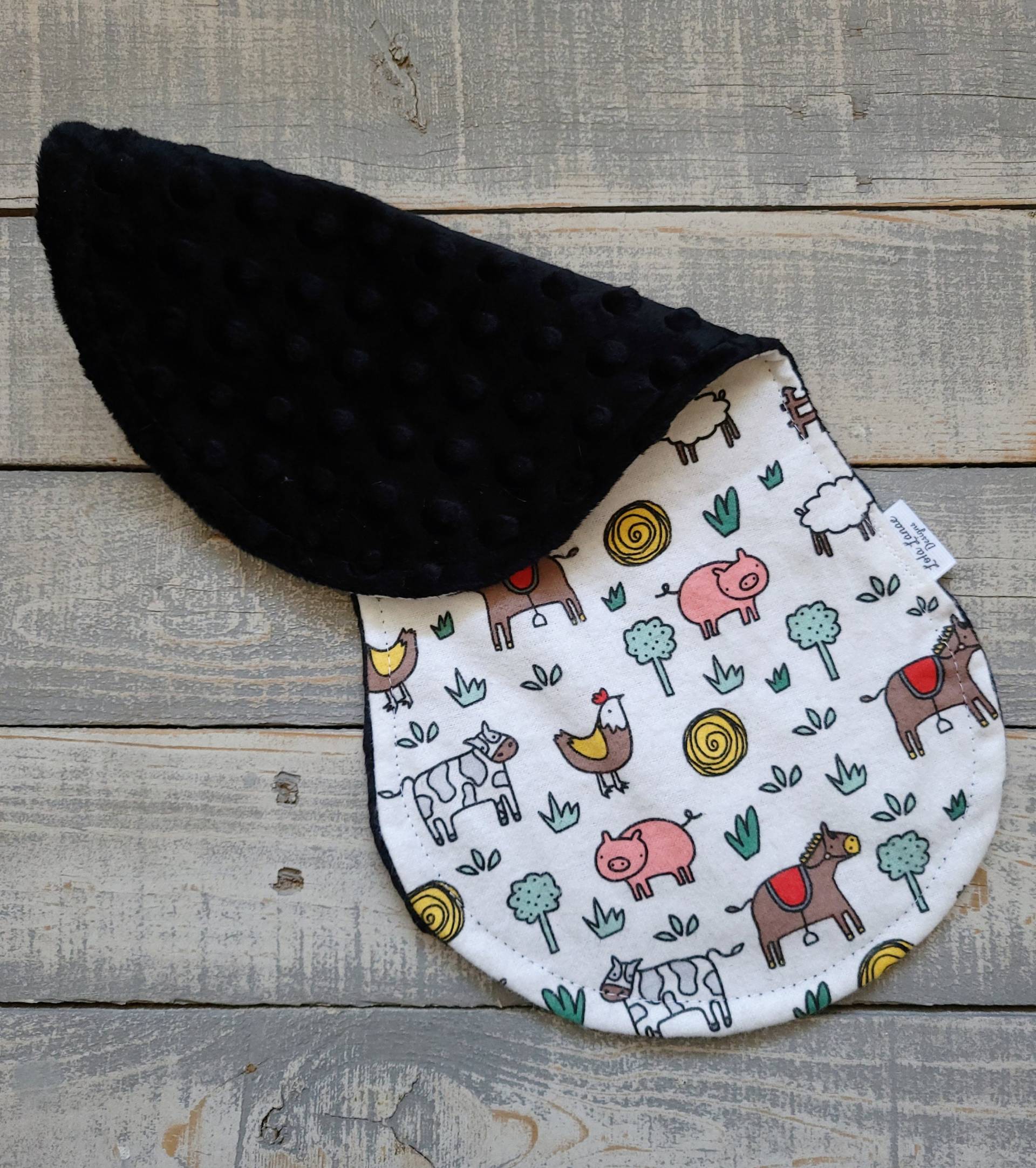 Weiße Bauernhof Tierscheunen Baumwolle Und Minky Baby Tuch Weicher Burp Rag Western Junge Mädchen Shower Geschenk Southwest Kuh Schwein Huhn von Etsy - LolaLanaeDesignsCo