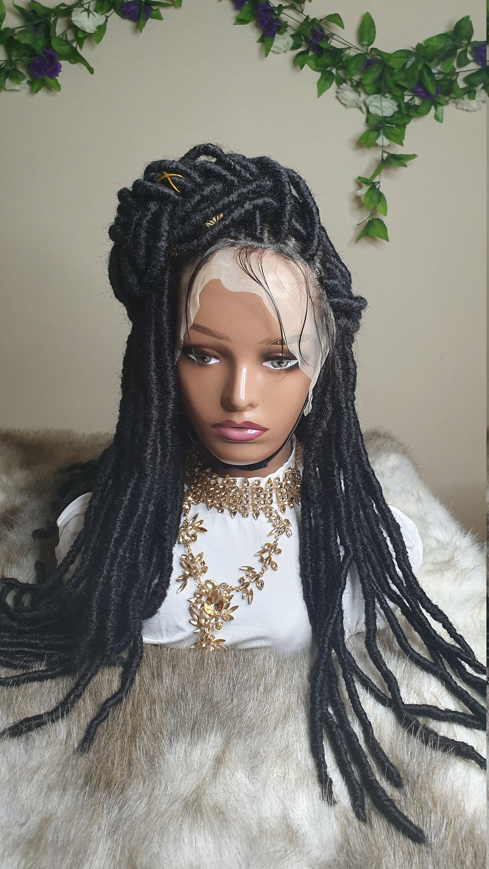 Spitze Vorne Faux Locs Perücke/Faux Perücke/Locs Perücke/24Inches von Etsy - LouiseHairFeel