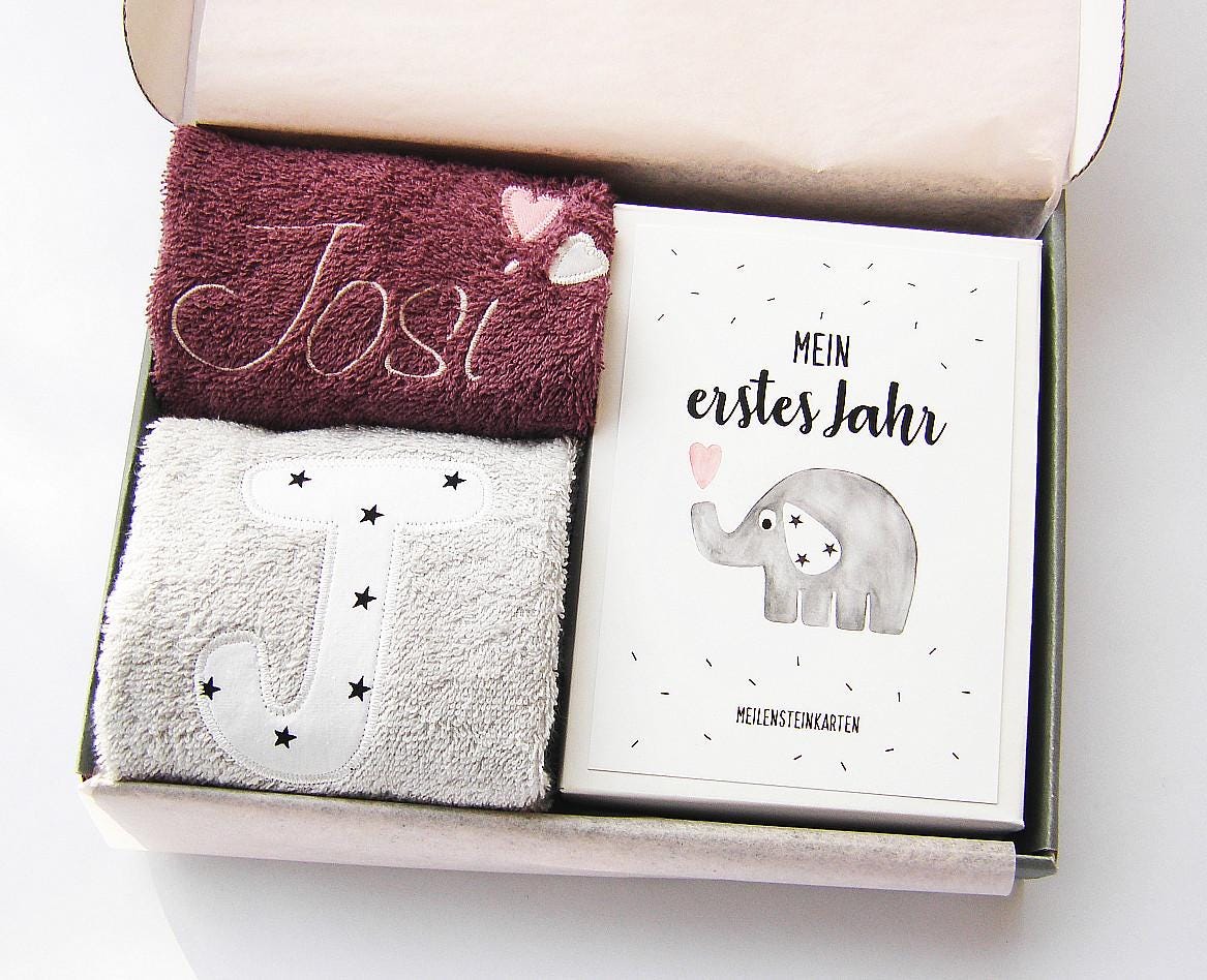 Kleines Babyset Herzifant Altrosa | Mit Name Baby Elefant Geschenk Zur Geburt Babyparty Meilensteinkarten Lätzchen Spucktuch Kleines Babyset Herzifant Altrosa | Mit Name Baby Elefant Geschenk Zur Geburt Babyparty Meilensteinkarten Lätzchen Spucktuch von Etsy - LuMaluShop