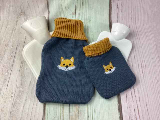 Kinderwärmflasche, Wärmflasche, Miniwärmflasche, Wärmflaschenbezug, Fuchs von Etsy - MANAStrickdesign