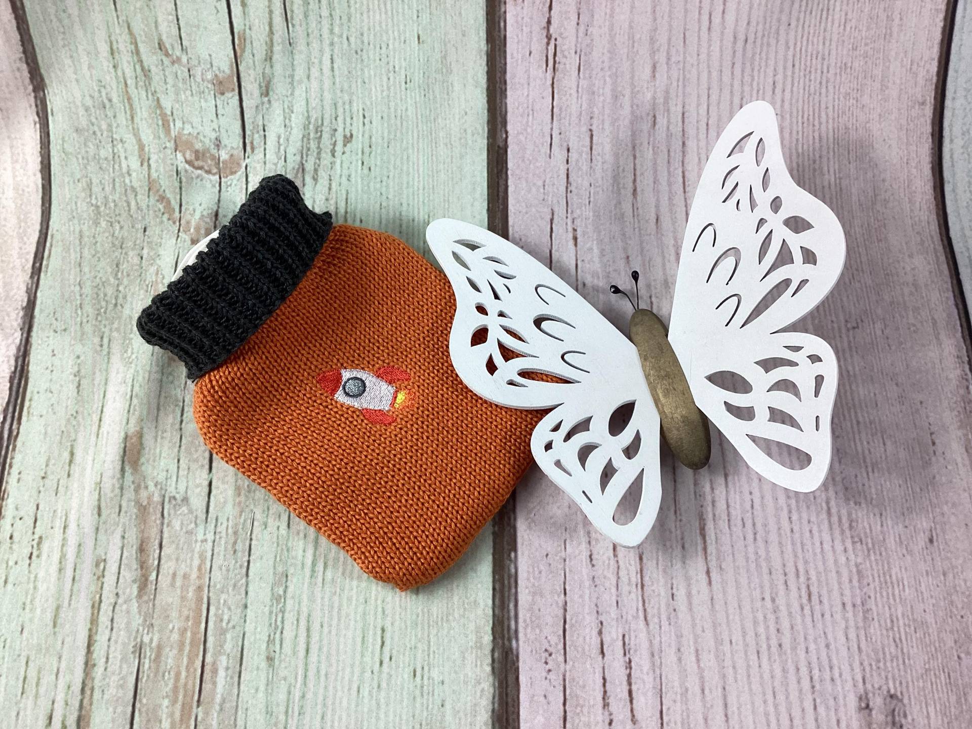 Miniwärmflasche, Wärmflaschenbezug, Rakete Miniwärmflasche, Wärmflaschenbezug, Rakete von Etsy - MANAStrickdesign