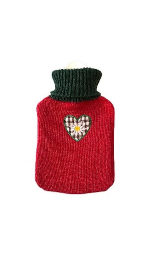 Wärmflasche, Kinderwärmflasche, Wärmflaschenbezug, Edelweiß von Etsy - MANAStrickdesign