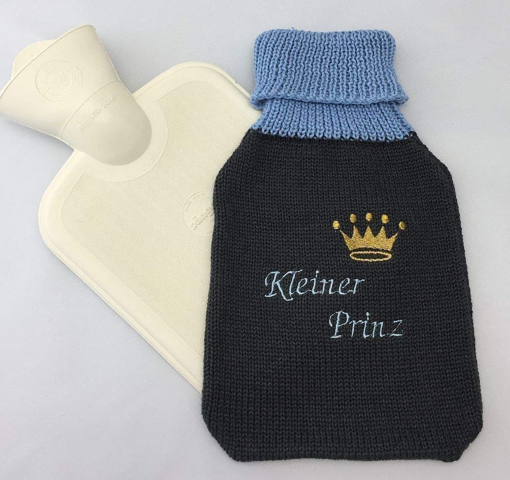 Wärmflasche, Kinderwärmflasche, Wärmflaschenbezug, Prinz, Stickerei von Etsy - MANAStrickdesign