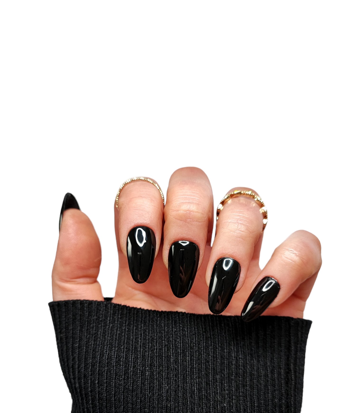 Press On Nails Black von Etsy - MEVANAILS