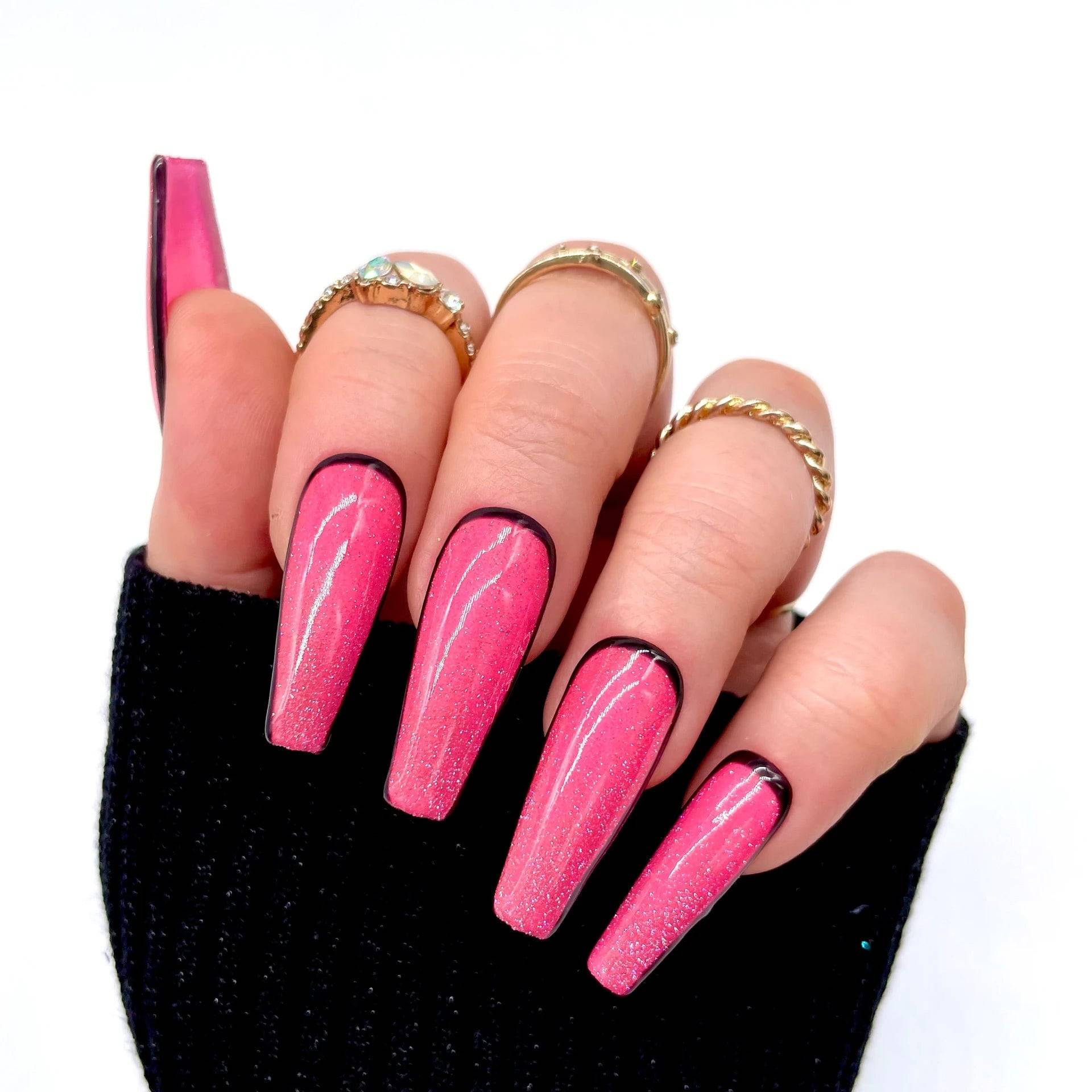 Press On Nails Lady Pink von Etsy - MEVANAILS