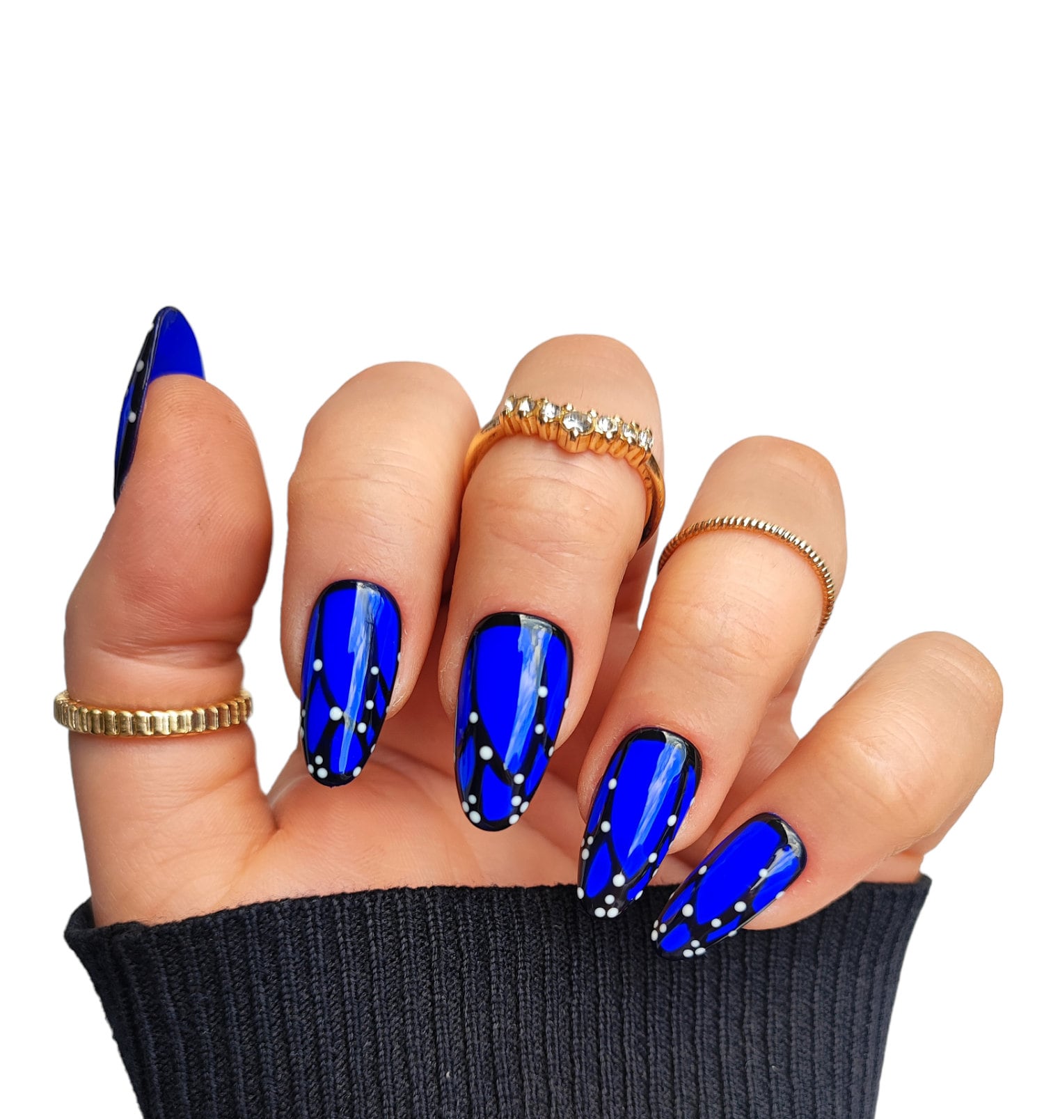 Press On Nails Sommer Blau von Etsy - MEVANAILS