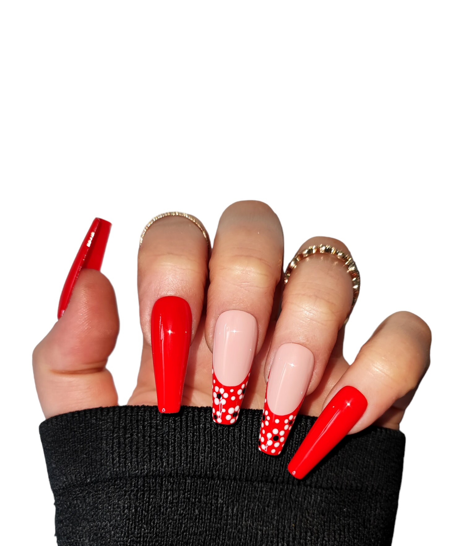 Press On Nails Spring Red von Etsy - MEVANAILS