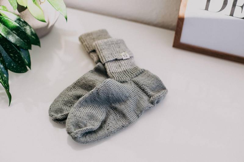 stricksocken »Mintgrey« Schlicht Gr. 38/39/40 // Handmade von Etsy - MINOYhandmade