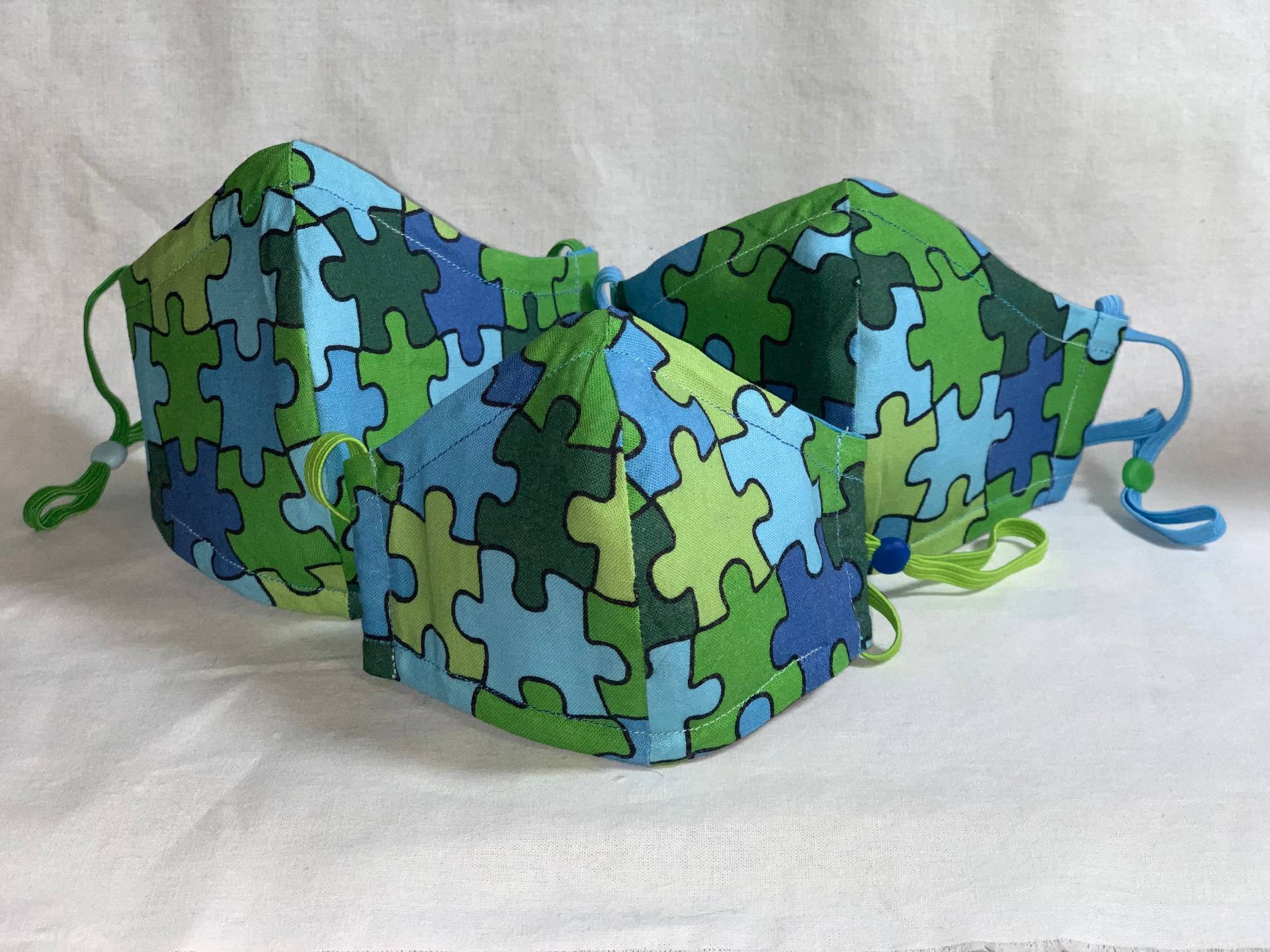 National Autismus Puzzle Blau Und Grün Masken von Etsy - MKTCreationShoppe