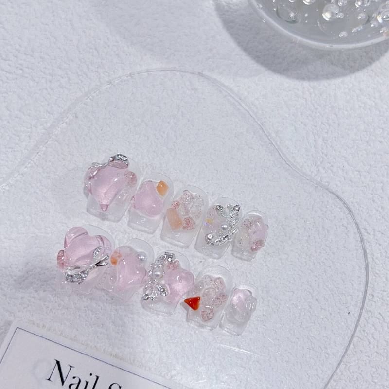 Ruby Kiss Press On Nails Manicure/ Reusable/ Square Shape 18mm von Etsy - MYNAILPRESS