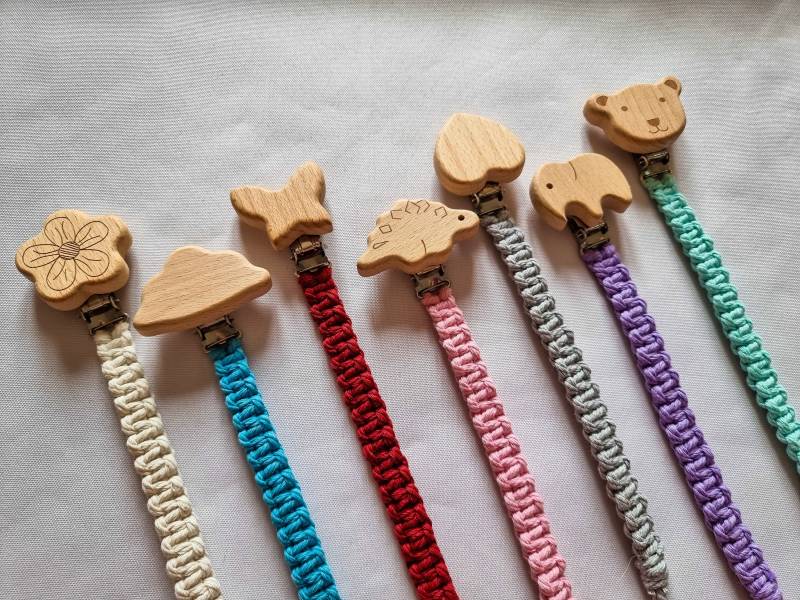 Makramee Schnullerkette, Schnullerband, Baby Schnullerkette von Etsy - MacramemakersUK