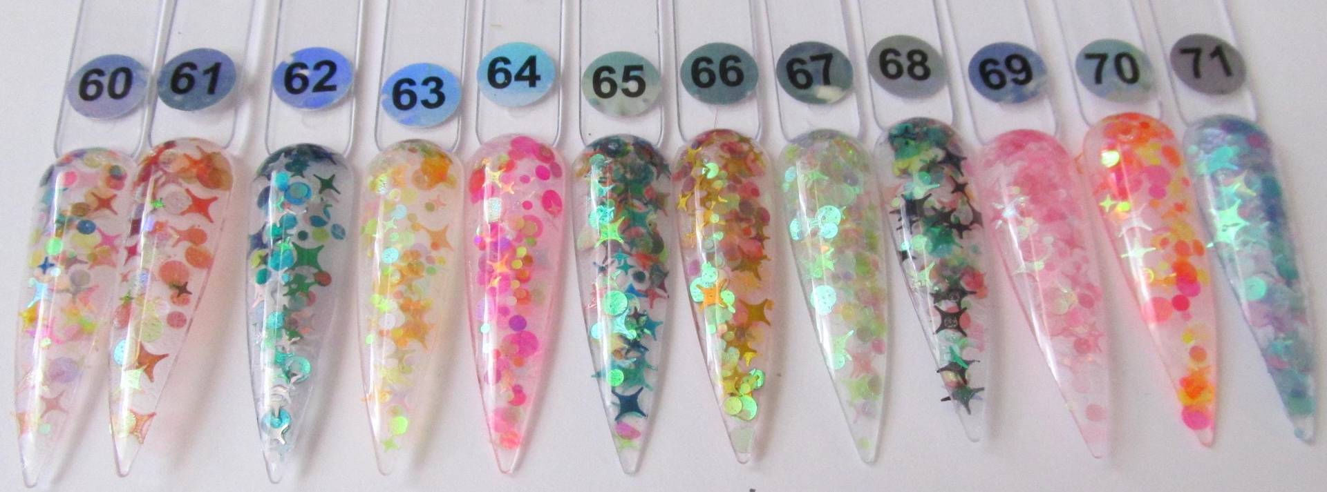 4 Punkte Sterne Nailart Glitter Mix Set Von 12 Handwerk/Makeup/Acryl/Dip von Etsy - Made2GlitterCookie