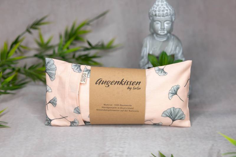 Augenkissen Apricot Lachs Ginkgo Yoga Meditation Entspannung Homeoffice Lavendel Sandelholz Baumwolle Vegan von Etsy - MadeBySuSu