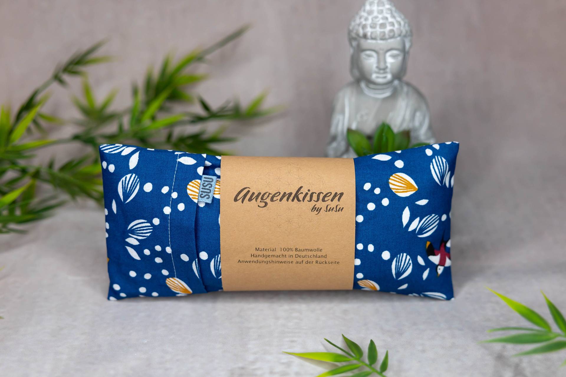 Augenkissen Blau Königsblau Schwalben Yoga Meditation Entspannung Homeoffice Lavendel Sandelholz Baumwolle Vegan von Etsy - MadeBySuSu