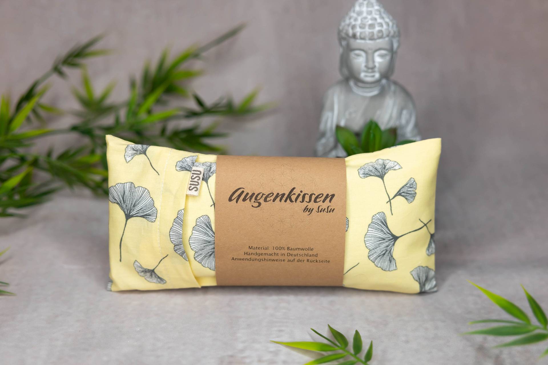 Augenkissen Gelb Ginkgo Yoga Meditation Entspannung Homeoffice Lavendel Sandelholz Baumwolle Vegan von Etsy - MadeBySuSu