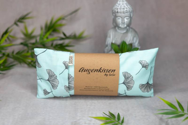 Augenkissen Mint Ginkgo Yoga Meditation Entspannung Homeoffice Lavendel Sandelholz Palo Santo Baumwolle Vegan von Etsy - MadeBySuSu