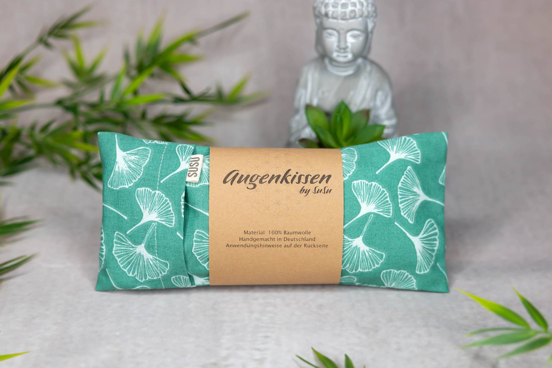 Augenkissen Petrol Ginkgo Yoga Meditation Entspannung Homeoffice Lavendel Sandelholz Baumwolle Vegan von Etsy - MadeBySuSu