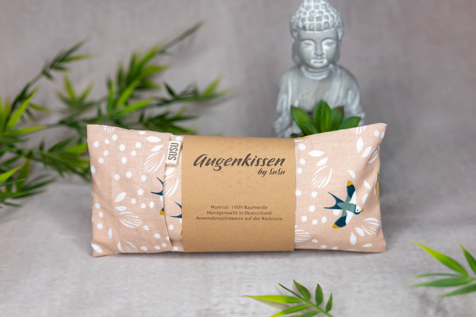 Augenkissen Rosa Lachs Schwalben Yoga Meditation Entspannung Homeoffice Lavendel Sandelholz Baumwolle Vegan von Etsy - MadeBySuSu