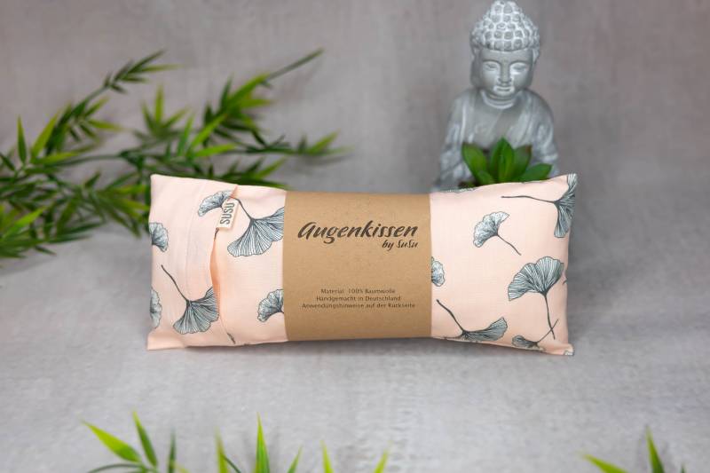 xl Extra Großes Augenkissen Apricot Lachs Ginkgo Yoga Meditation Entspannung Homeoffice Lavendel Sandelholz Palo Santo Baumwolle Vegan von Etsy - MadeBySuSu