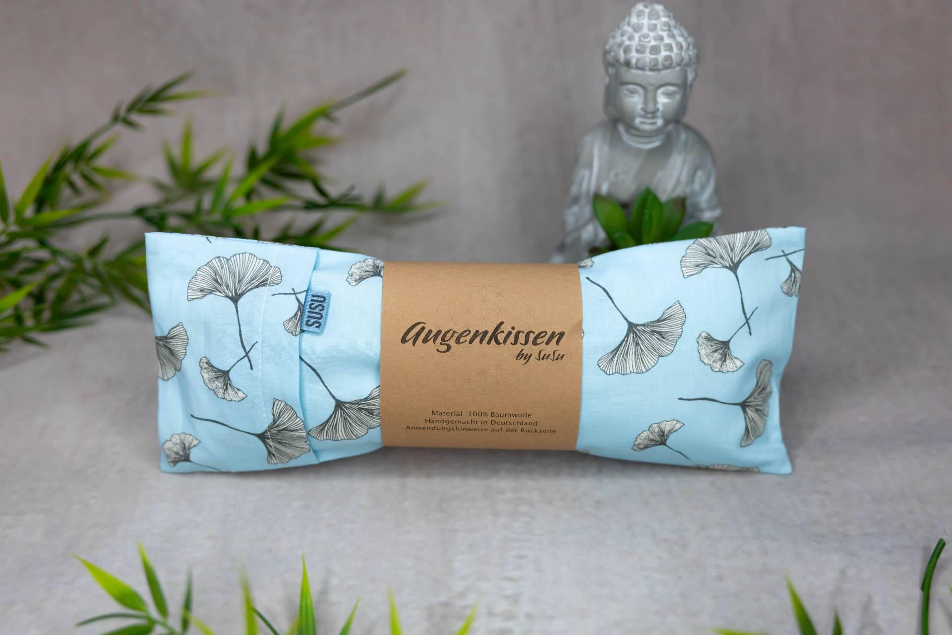 xl Extra Großes Augenkissen Babyblau Ginkgo Yoga Meditation Entspannung Homeoffice Lavendel Sandelholz Baumwolle Vegan von Etsy - MadeBySuSu