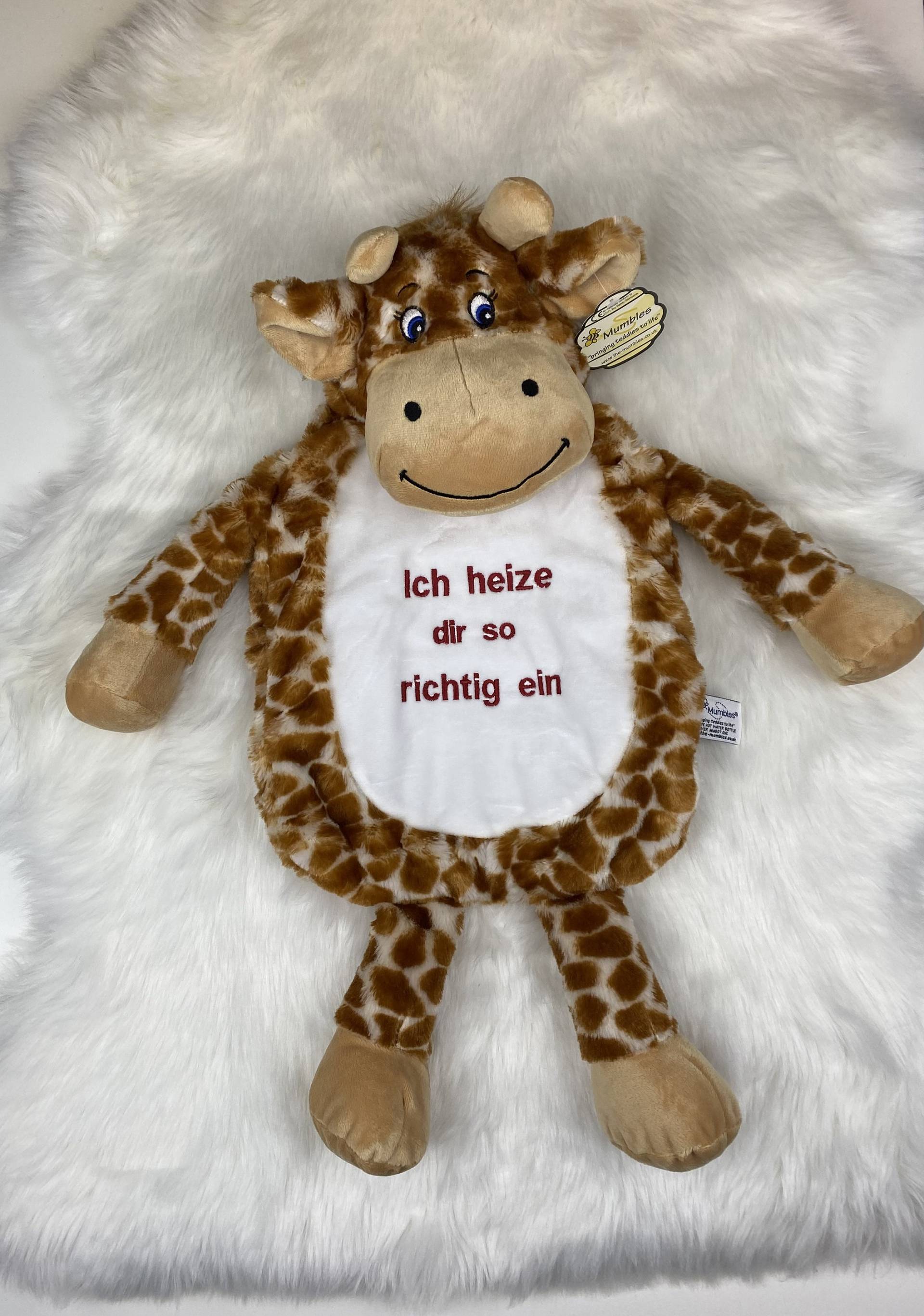 Personalisierte Wärmflasche, Wärmflasche Personalisiert, Personalisierte Kuschelige Wärmflaschenbezug Giraffe von Etsy - MadebyJulida