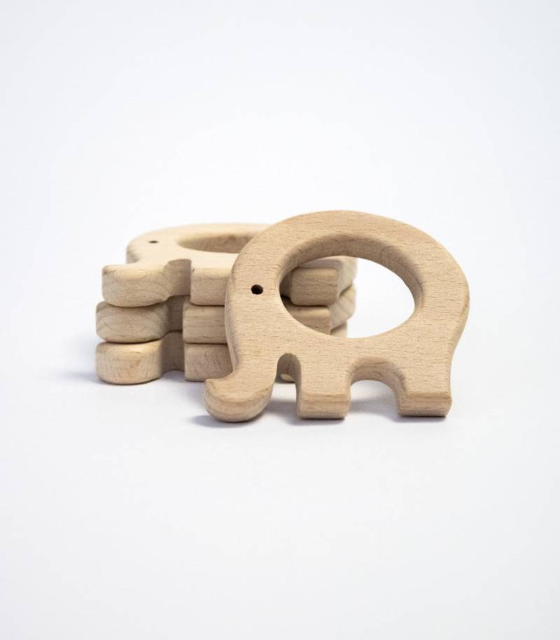 Beißring "Elefant" Aus Buchenholz von Etsy - MahinaMakramee