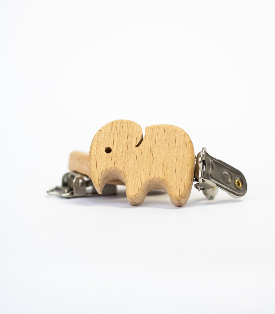 Schnullerclip "Elefant" Aus Buchenholz von Etsy - MahinaMakramee