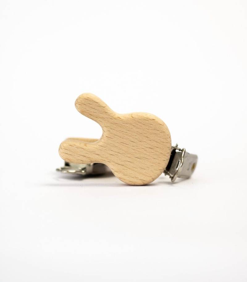 Schnullerclip "Hase" Aus Buchenholz von Etsy - MahinaMakramee