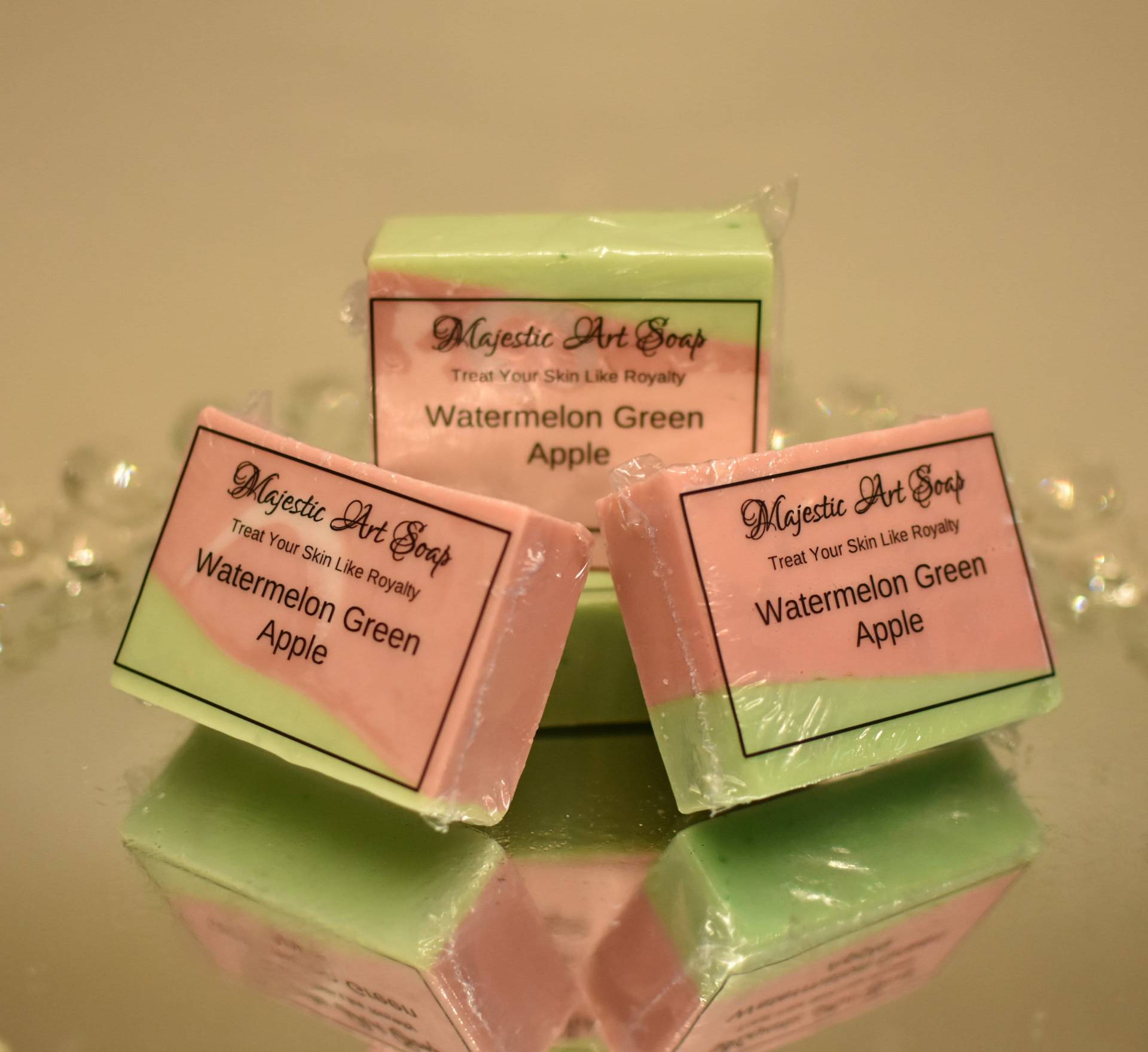 Wassermelonengrüne Apfelseife von Etsy - Majesticartsoap