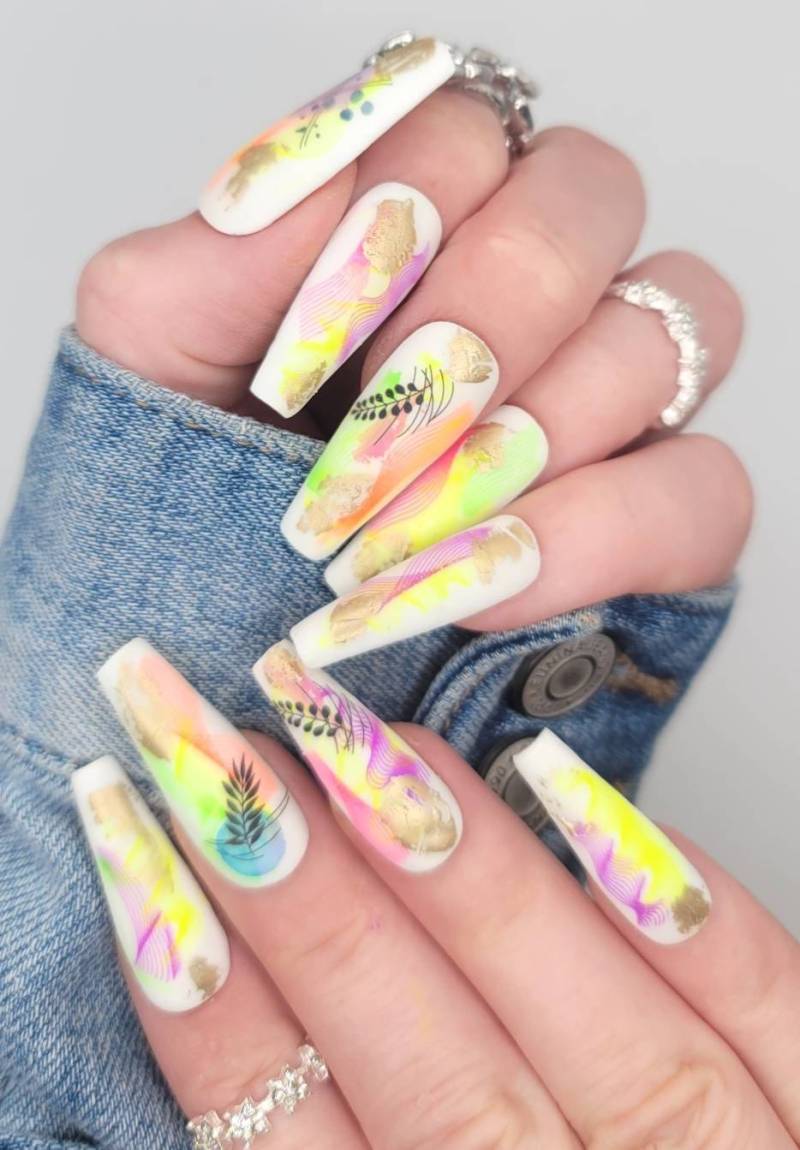 Summer Vibes Press On Nails, Heiße Sommernägel, Die Besten Nägel Für Den Sommer von Etsy - MaksMariLove