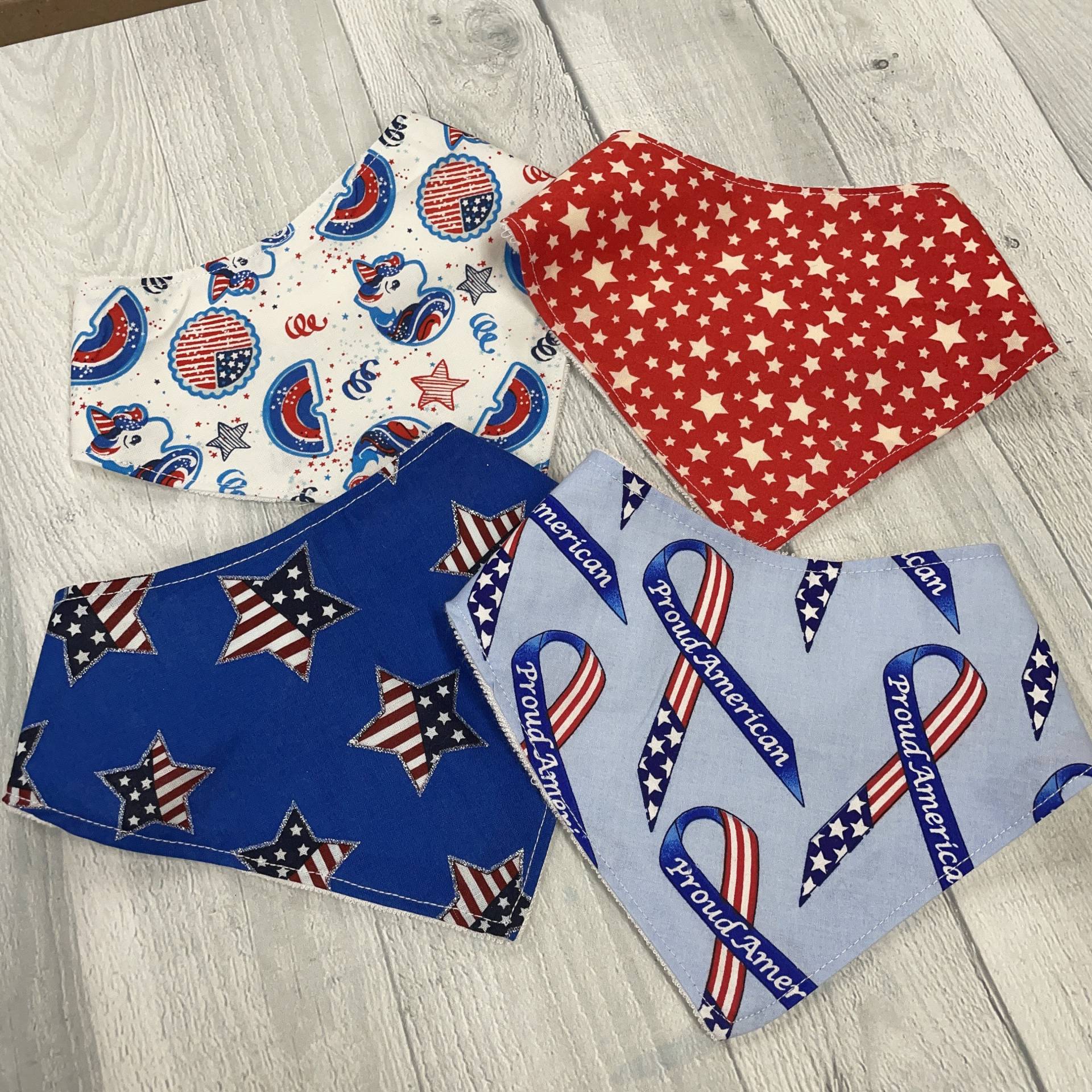 Weicher, Saugfähiger Drool Lätzchen, Bio Bambus Frottee & Baumwolle - Saugstoff Bandana Baby Lätzchen Patriotic von Etsy - MamaBearBabyWear