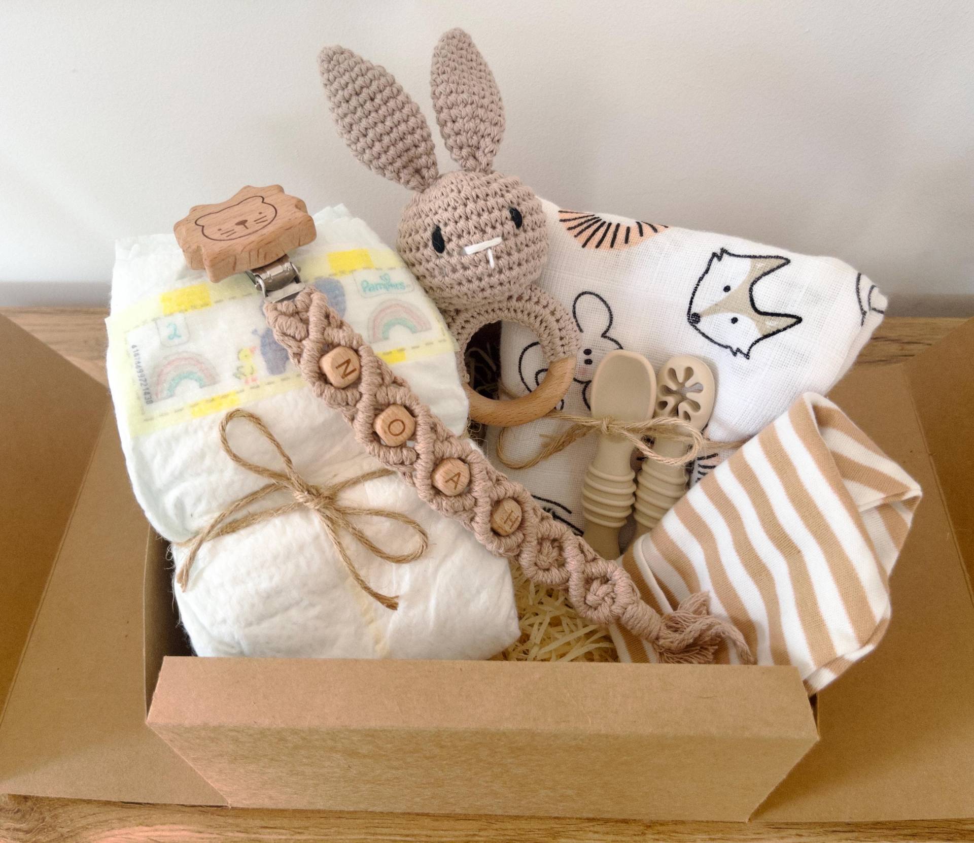 Geschenkbox Für Babys | Baby Geschenkset Geburt Geschenk Abschied Kollegin Mutterschutz Zur Personalisiert von Etsy - MaminoShop