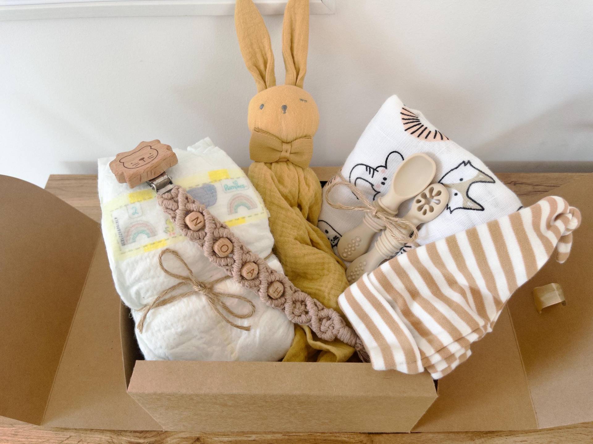 Geschenkbox Für Babys | Baby Set Geschenk Abschied Kollegin Mutterschutz Zur Geburt Personalisiert von Etsy - MaminoShop