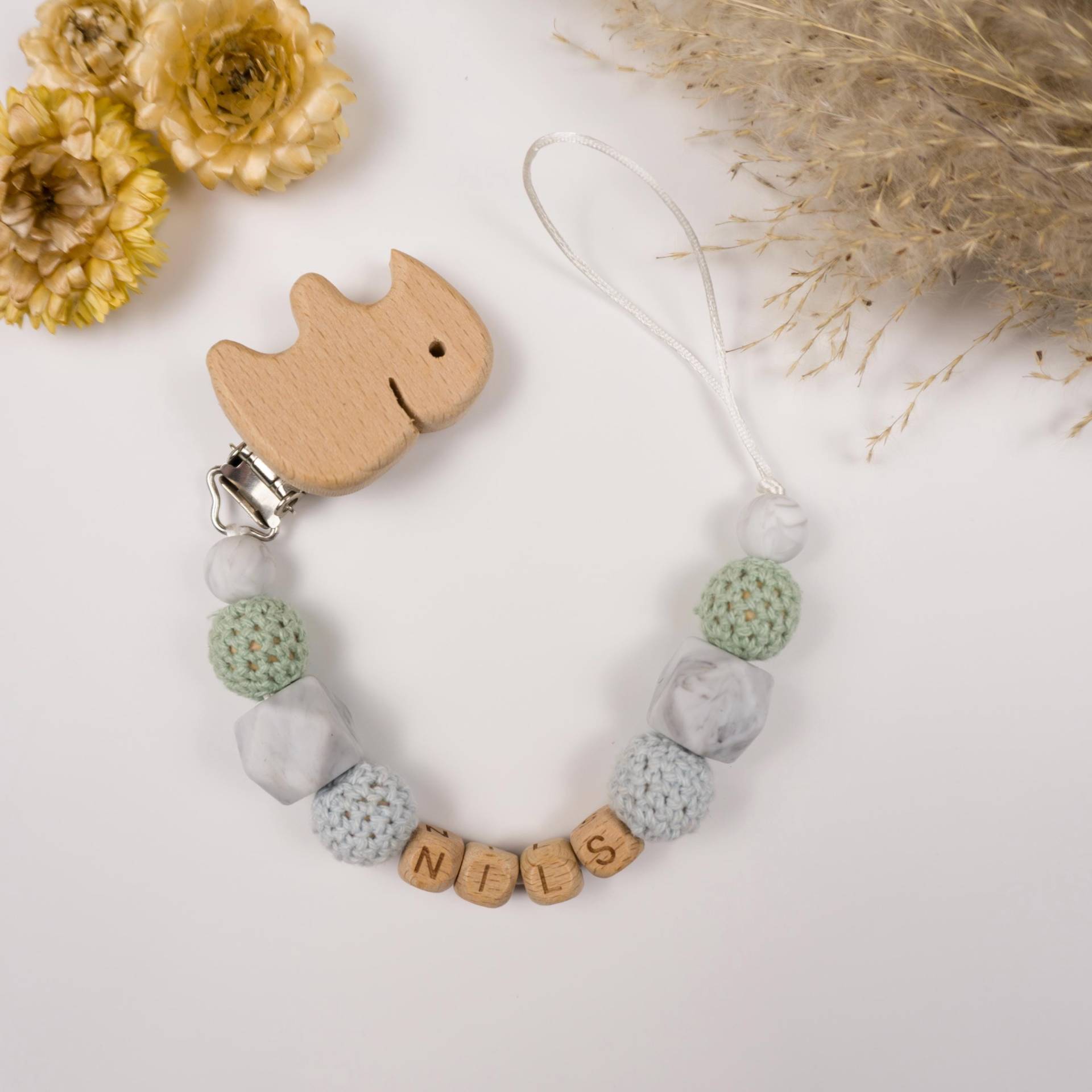 Personalisierte Schnullerkette Mit Namen, Babygeschenk, Nuckelkette, Geburt, Geschenk, Schnullerclip von Etsy - MamisharkDesigns