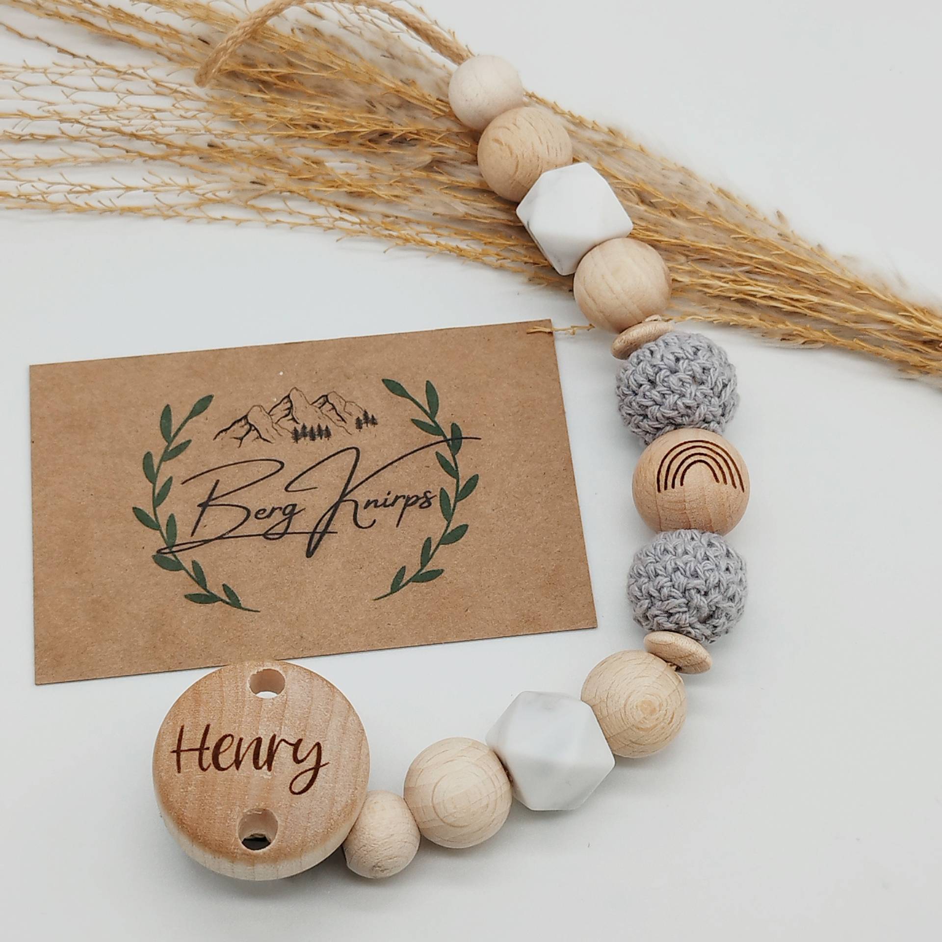 Schnullerkette Mit Namen Doppelnamen Personalisiert Jungen Mädchen | Babygeschenk Zur Geburt von Etsy - ManufakturBergKnirps