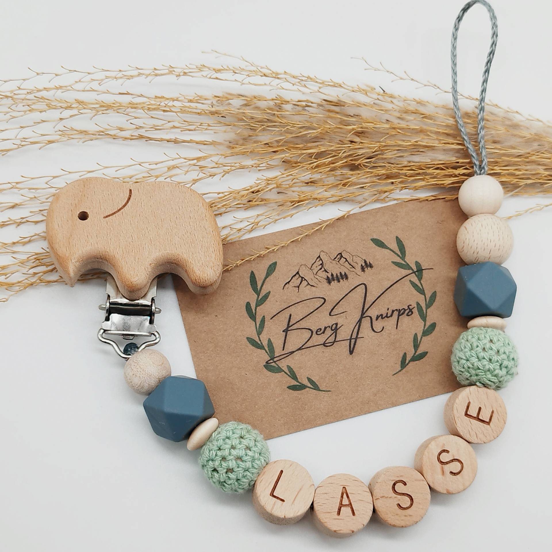 Schnullerkette Mit Namen Jungen Als Babygeschenk Personalisiert von Etsy - ManufakturBergKnirps