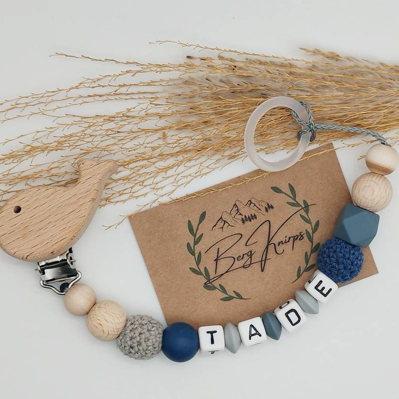 Schnullerkette Mit Namen Jungen Personalisiert | Babygeschenk Zur Geburt von Etsy - ManufakturBergKnirps