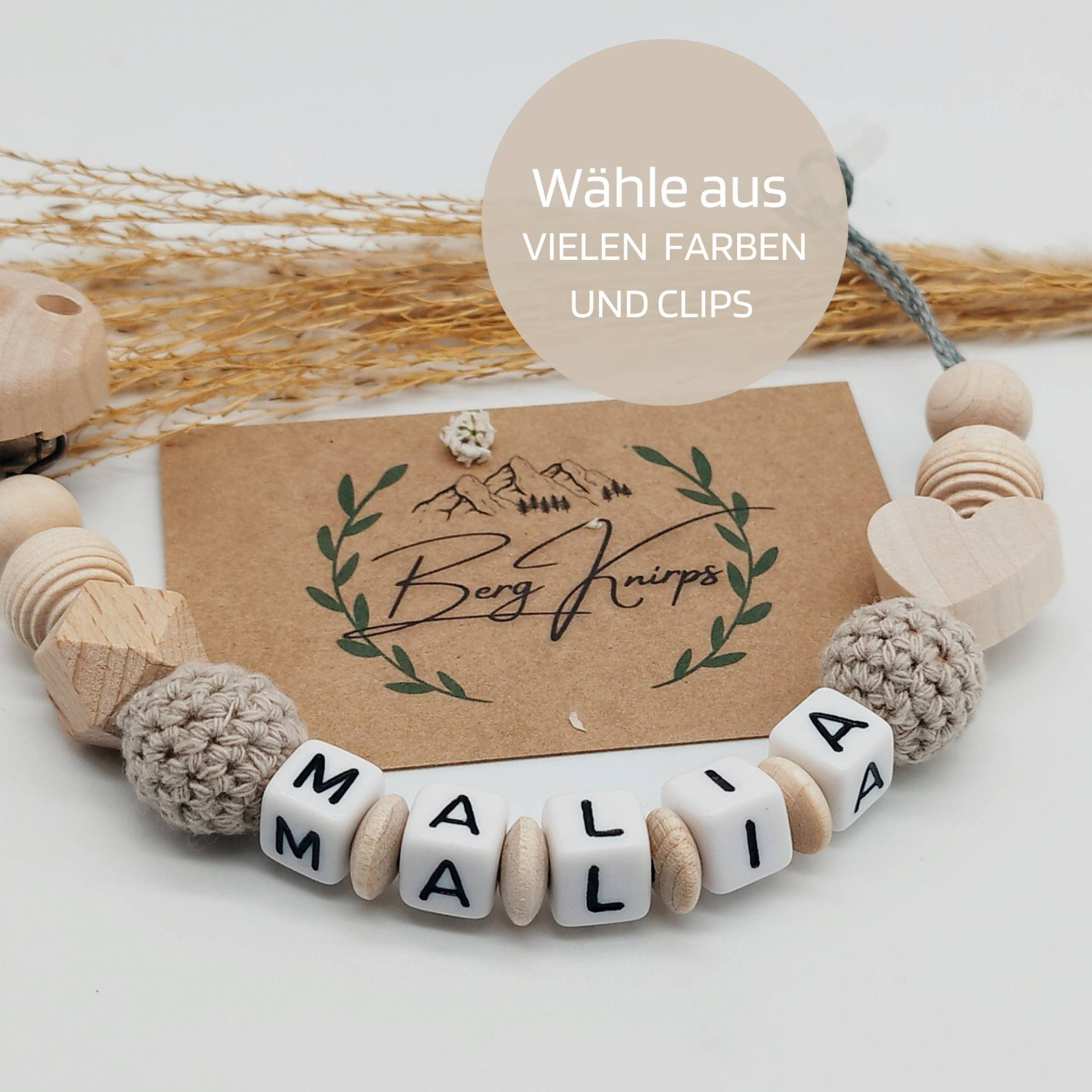 Schnullerkette Mit Namen Personalisiert Jungen Mädchen | Babygeschenk Zur Geburt von Etsy - ManufakturBergKnirps