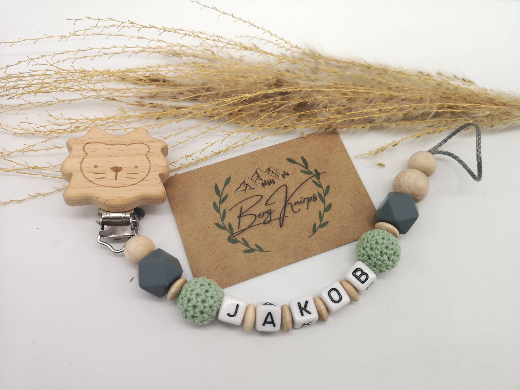 Schnullerkette Personalisiert Jungen Mintgrün Mädchen Mit Namen | Babygeschenk Zur Geburt von Etsy - ManufakturBergKnirps