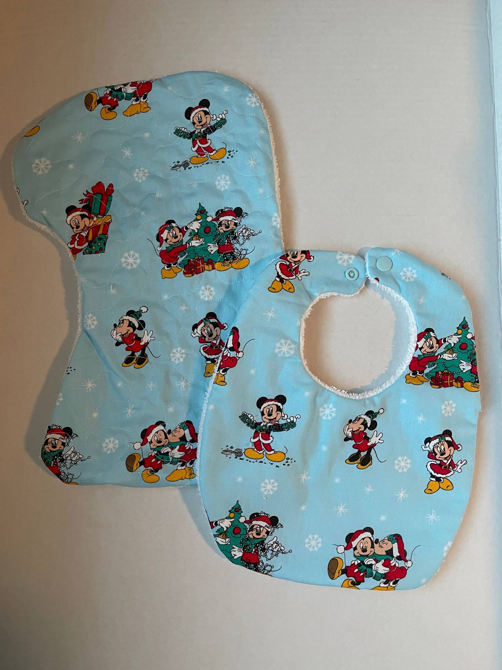 Weihnachten Junge Und Mädchen Maus Baby Lätzchen + Spucktuch Set/ Personalisierte Lätzchen/ Lizenzierter Stoff/ 1 von Etsy - MariaGiuseppaStudio