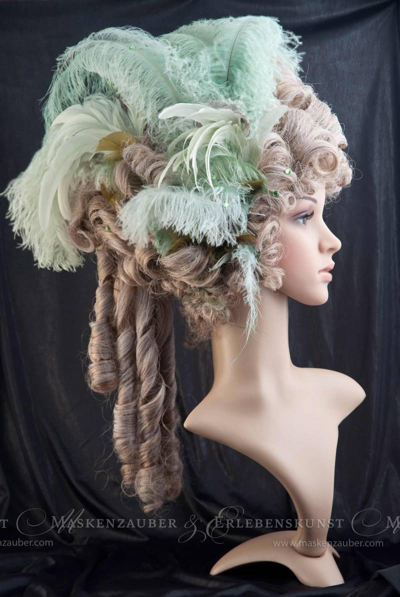 Rococo-Wig/Marie Antoinette Wig Powdered-Green von Etsy - Maskenzauber