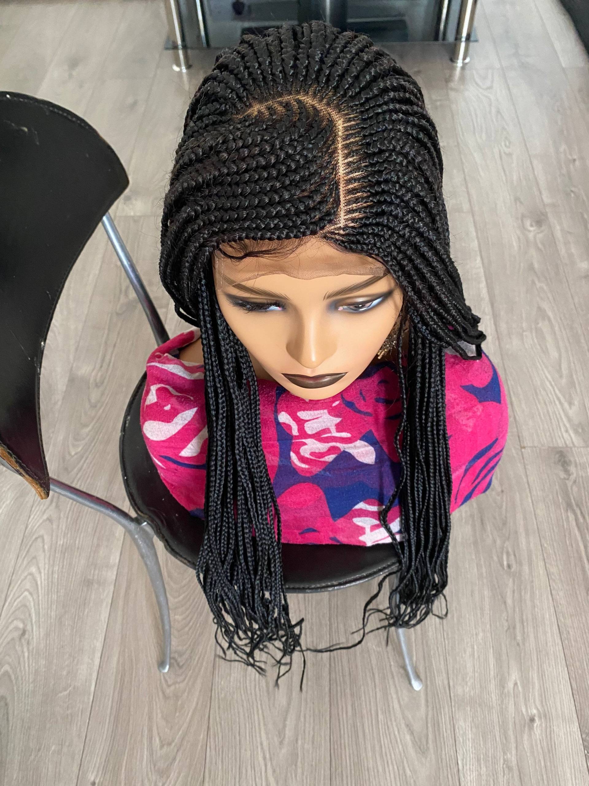 Vorbestellung Handgemachte Cornrow Geflochtene Perücke von Etsy - MassiaCreations