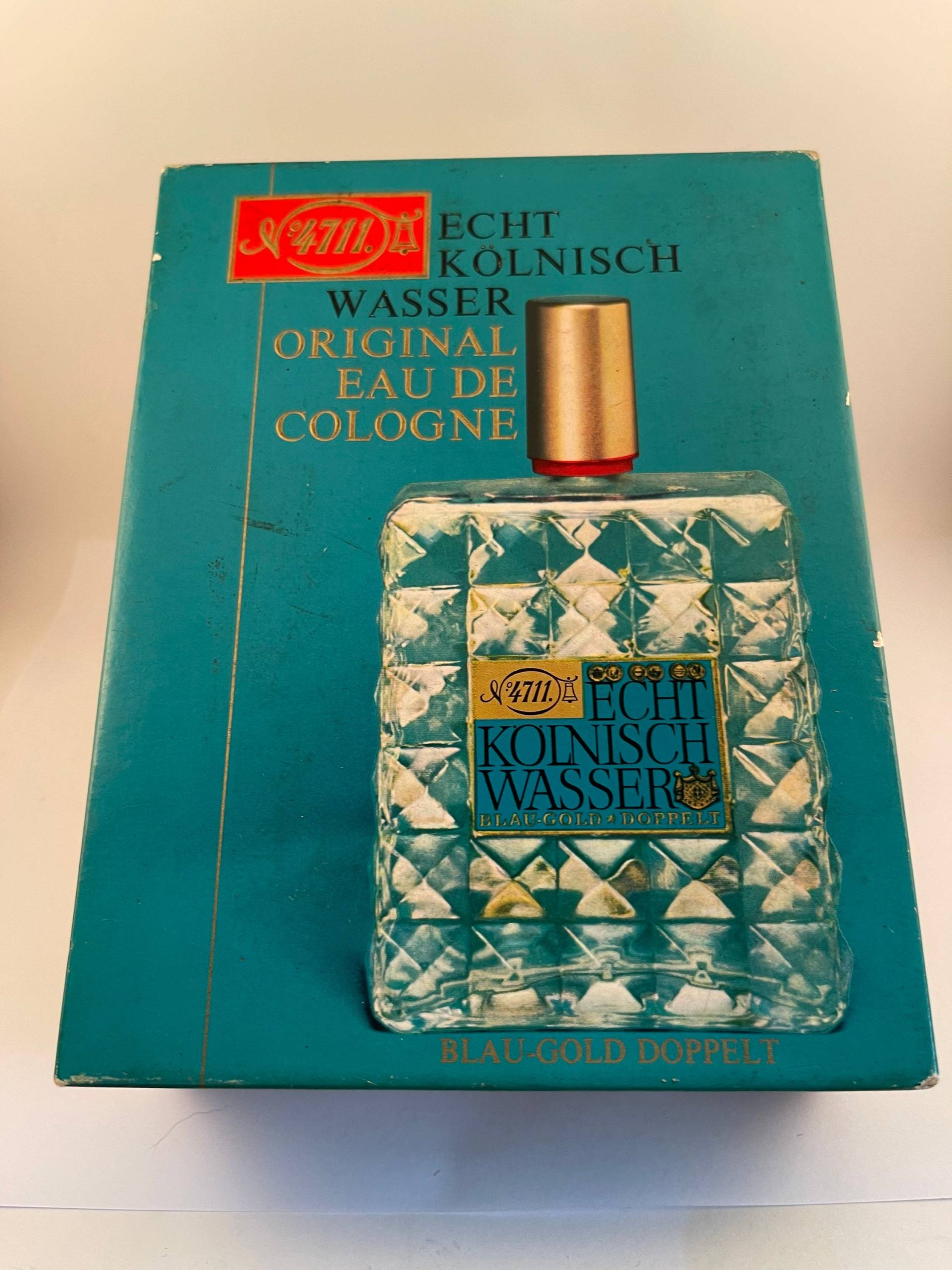 Vintage 4711 Echt Kolnisch Wasser Original Eau De Cologne Blau Gold Doppelt. 125 Ml/4, 4 Fl Oz in Präsentationsbox. Selten von Etsy - MePeGreece